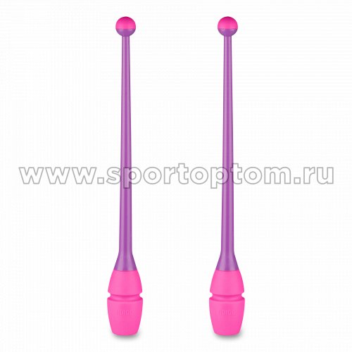 Булавы для художественной гимнастики вставляющиеся INDIGO IN017 36 см Фиолетово-розовый
