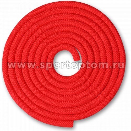 Скакалка для художественной гимнастики Утяжеленная 150 г INDIGO SM-121 2,5 м Красный