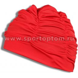 Шапочка для плавания ткань LUCRA женская с драпировкой SM-092 Красный