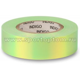 Обмотка для обруча с подкладкой INDIGO зеркальная RAINBOW Зелено-желто-лимонный (1)