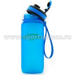 Бутылка для воды с сеточкой и мерной шкалой UZSPACE 650мл тритан 3030 Синий матовый (3)