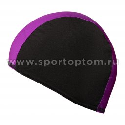 Шапочка для плавания  ткань LUCRA SM комбинированная SM-089 Черно-Фиолетовый