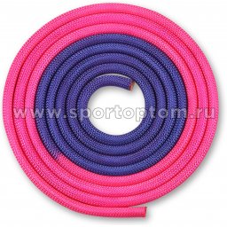 Скакалка для художественной гимнастики утяжеленная двухцветная INDIGO 165 г IN042 Фиолетово-розовый