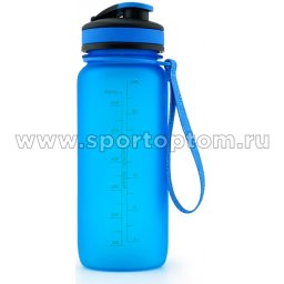Бутылка для воды с сеточкой и мерной шкалой UZSPACE 650мл тритан 3030 Синий матовый (4)