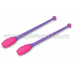 Булавы для художественной гимнастики вставляющиеся INDIGO Фиолетово-розовый (3)