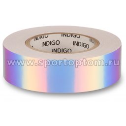 Обмотка для обруча с подкладкой INDIGO зеркальная RAINBOW Бело-фиолетовый (2)
